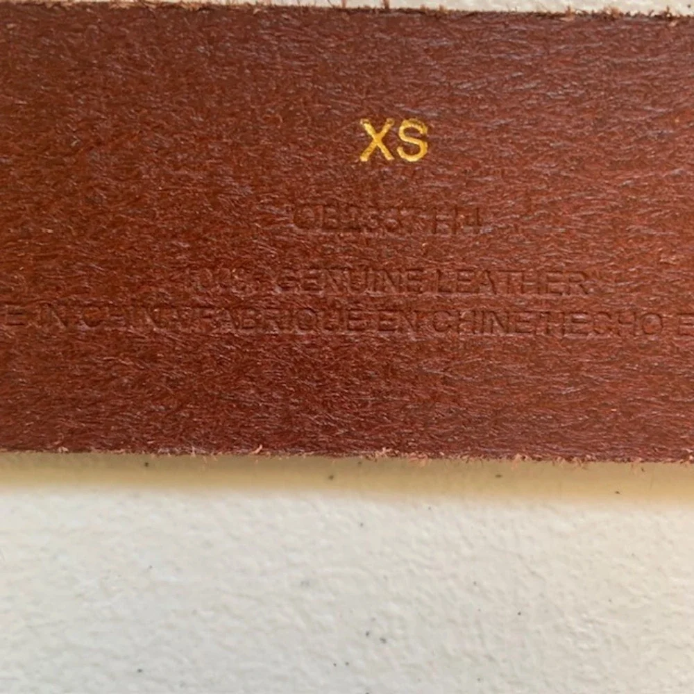 Anthropologie Brown Leather Belt XS Cinch Waist Quiet Luxury Western Boho Gold - Picture 7 of 9